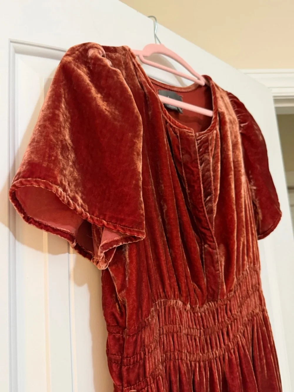 Anthropologie Velvet Maxi Dress in Deep Wine Red - Picture 16 of 16